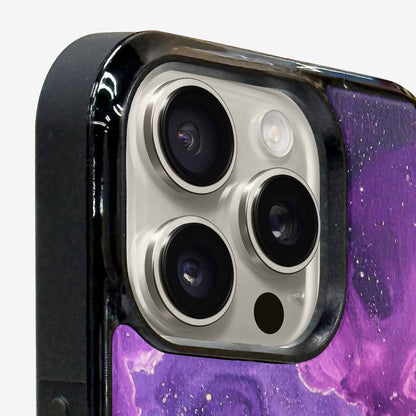 iPhone 15 Pro Max Case — Purple Color Tones Nebula Texture With, Customized Protective Case