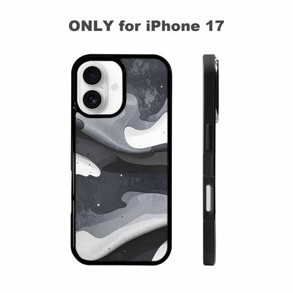 iPhone 17 Case — Grey Camo Print Camo, Custom Art Phone Cover