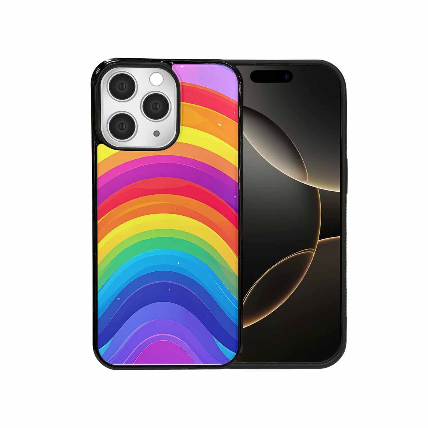 iPhone 15 Pro Max Case — Rainbow Pride, Custom Print Case Cover