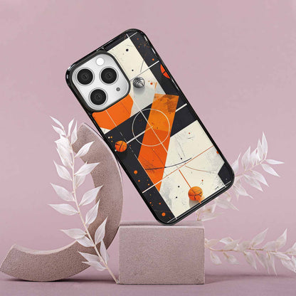 iPhone 15 Pro Max Case — Basketball Pattern Court Lines And Balls, Custom Phone Case
