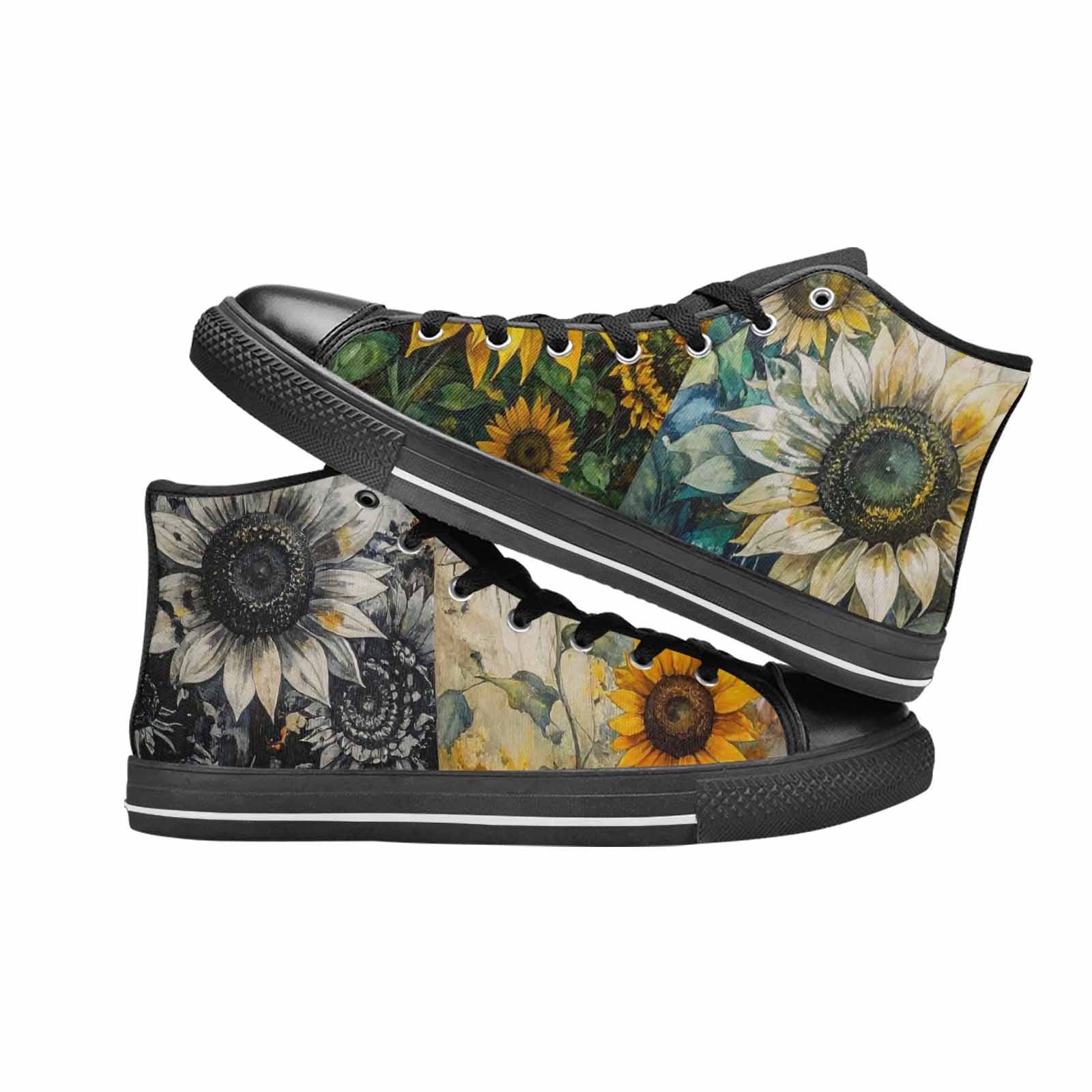 WOMEN'S Blend Melt Them High Top Canvas Cottagecore Custom Sneakers
