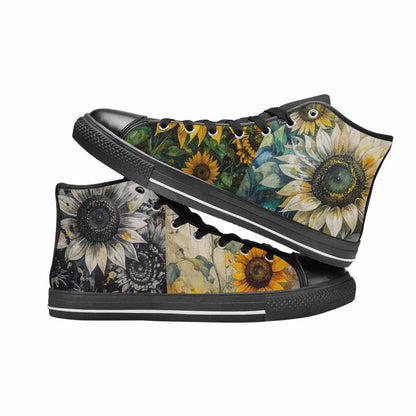 WOMEN'S Blend Melt Them High Top Canvas Cottagecore Custom Sneakers