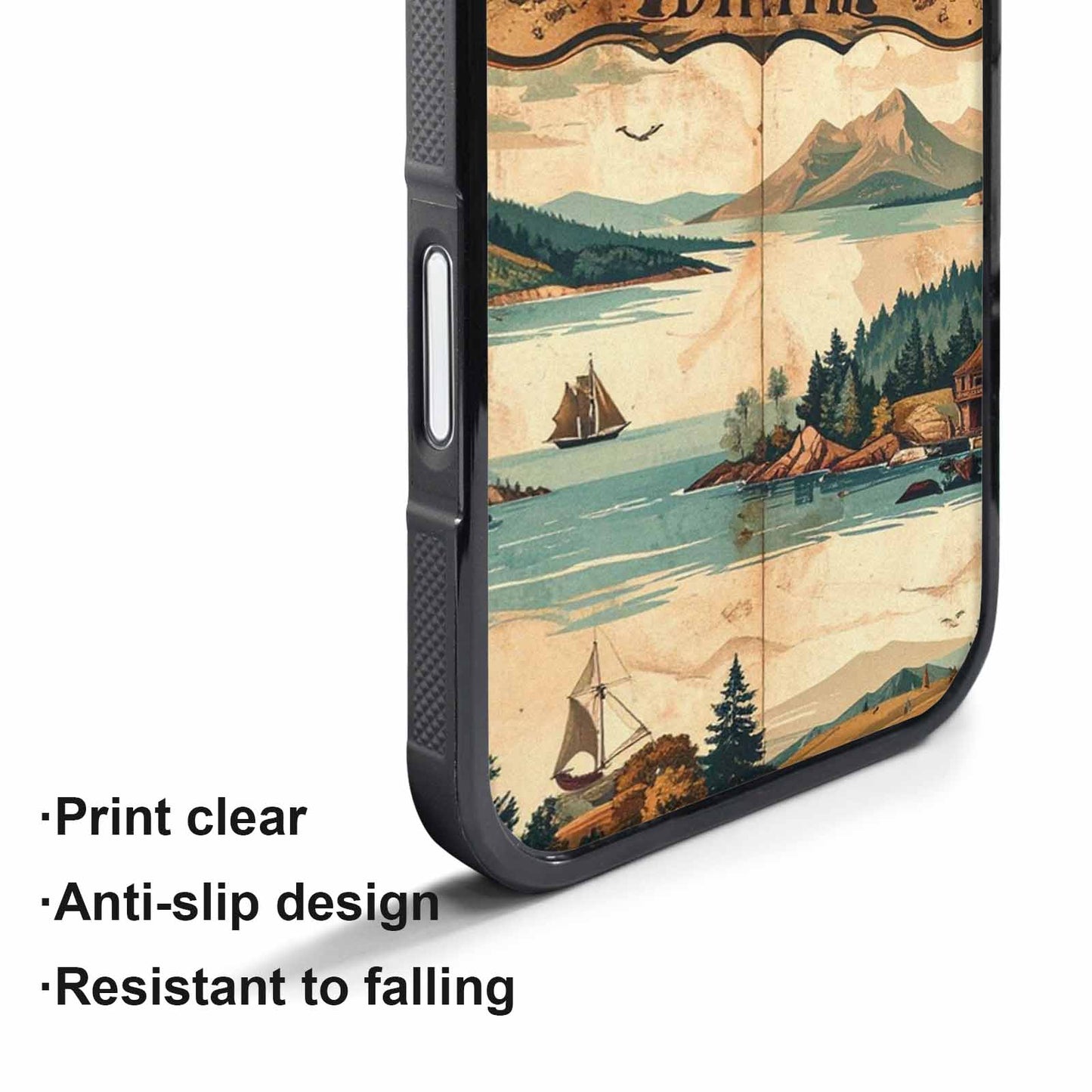 iPhone 17 Pro Case — Vintage Travel Artwork Pattern Retro Vintage, Custom Made Phone Cover