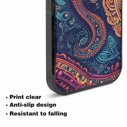 iPhone 15 Plus Case — Paisley Mandala, Custom Designed Case Cover
