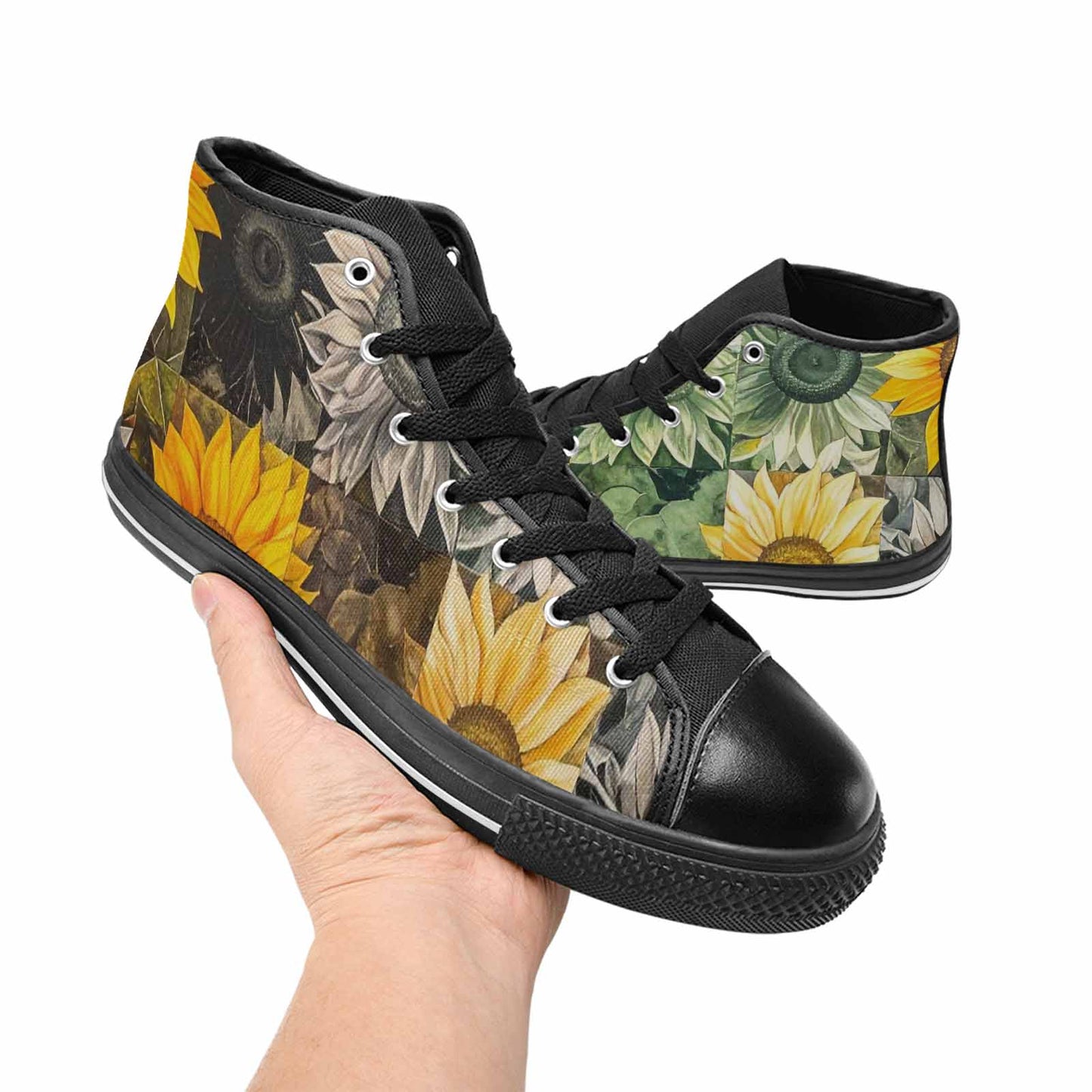 MEN'S Blend Melt Them High Top Canvas Wallpaper Art Custom Shoes