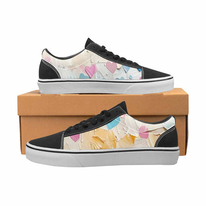 WOMEN'S Transgender Pride Flag Lace-Up Canvas Kaleidoscope Custom Sneakers