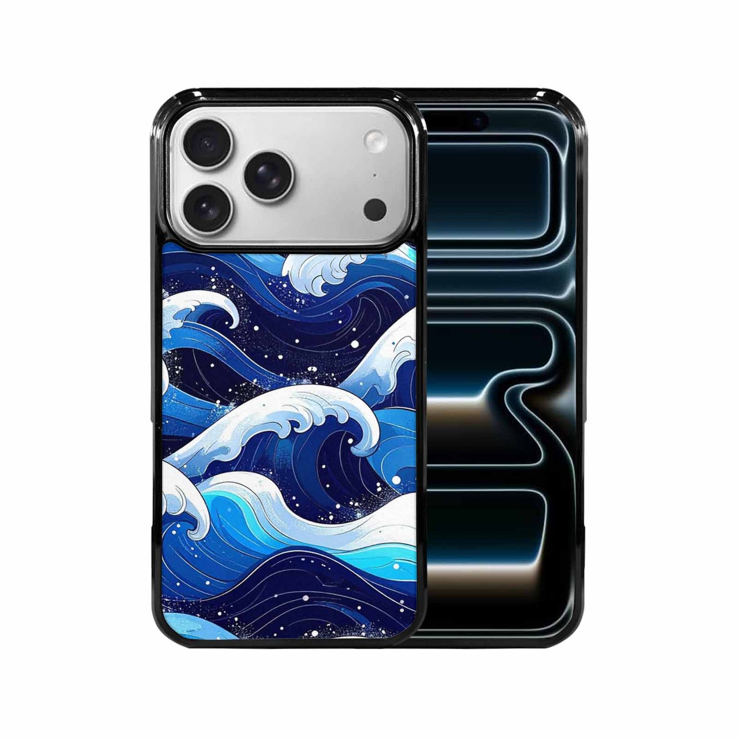 iPhone 17 Pro Max Case — Glossy Winter Wave Cartoon Cute, Customized Protective Case