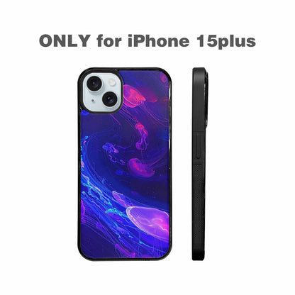 iPhone 15 Plus Case — Jellyfish Glow Jellyfish Glow Pattern Hundreds, Custom Designed Case Cover