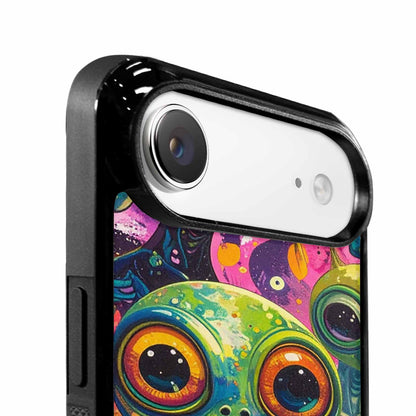 iPhone 17 Air Case — Seamless Tileable Pattern Of Overlapping Alien, Original Design Phone Case