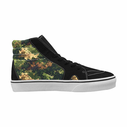MEN'S Military Camouflage Blotch High Top Canvas Neon Fantasy Custom Shoes