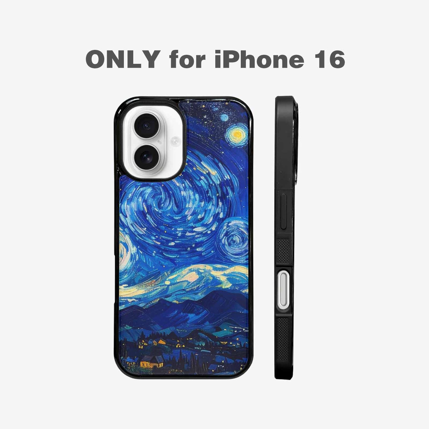 iPhone 16 Case — Starry Night Van Gogh Paint Art, Personalized Phone Case