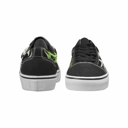 WOMEN'S Rainbow From Skull S Lace-Up Canvas Grunge Shoes