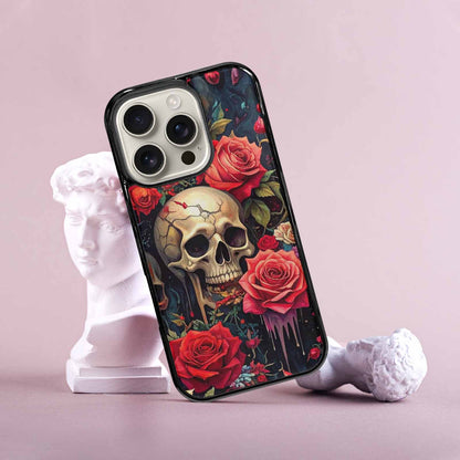 iPhone 16 Pro Case — Skulls And Rosesmelting Skulls A Agl, Custom Phone Case