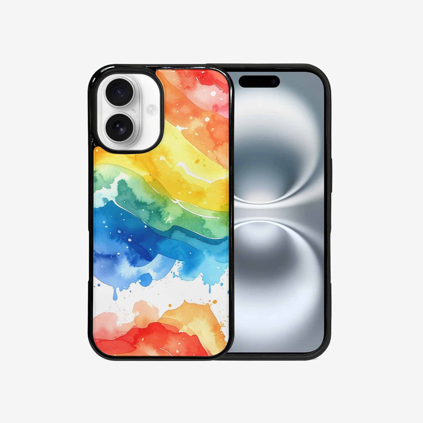 iPhone 16 Case — Watercolor Splash Abstract Pattern Seamless Repeat, Custom Phone Case