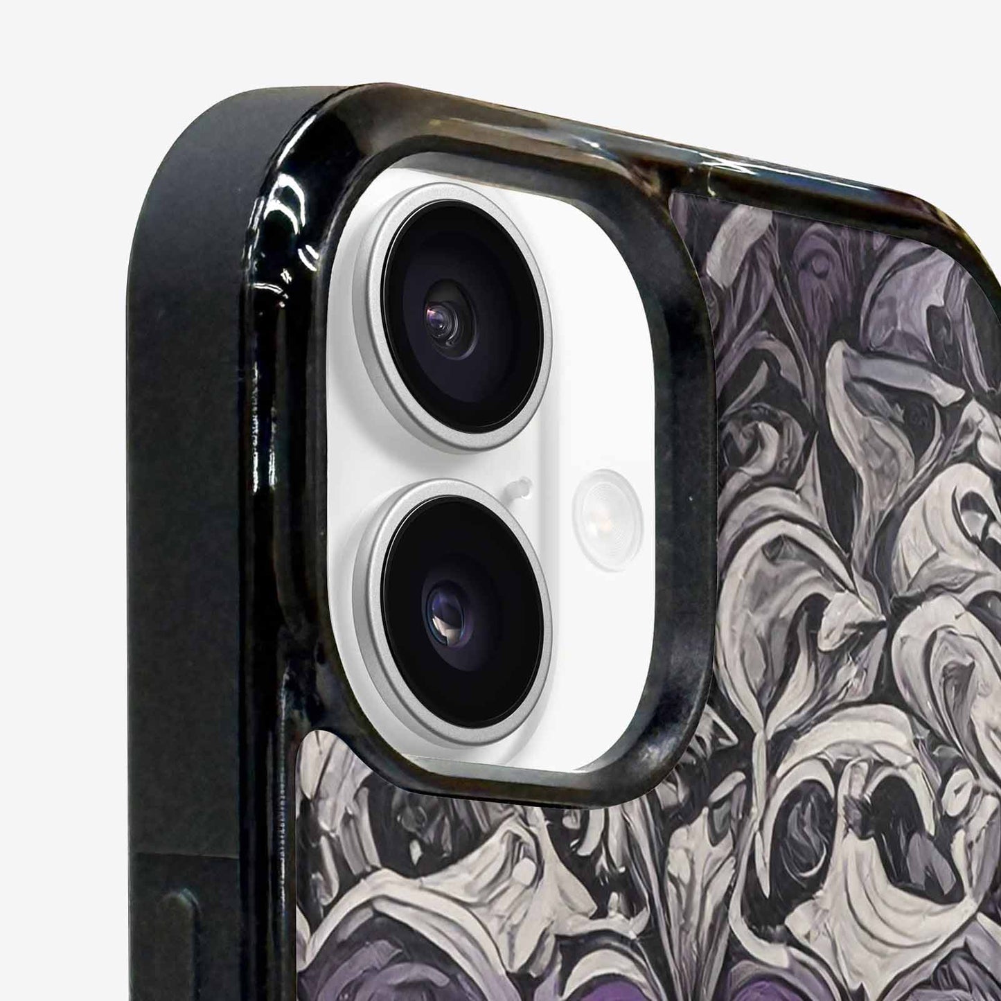iPhone 16 Plus Case — Asexual Flag Color Theme Small Rainbow, Custom Printed Phone Case