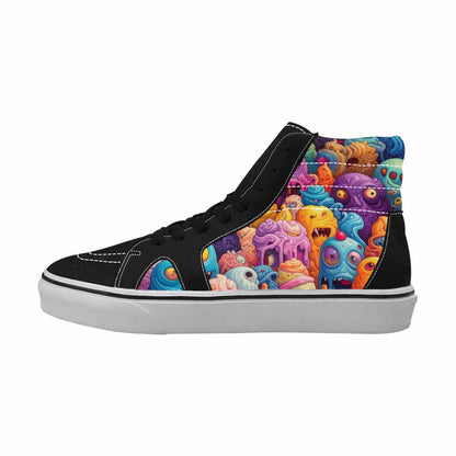 MEN'S Melting Ice Cream Monster High Top Canvas Vibrant Chaos Sneakers