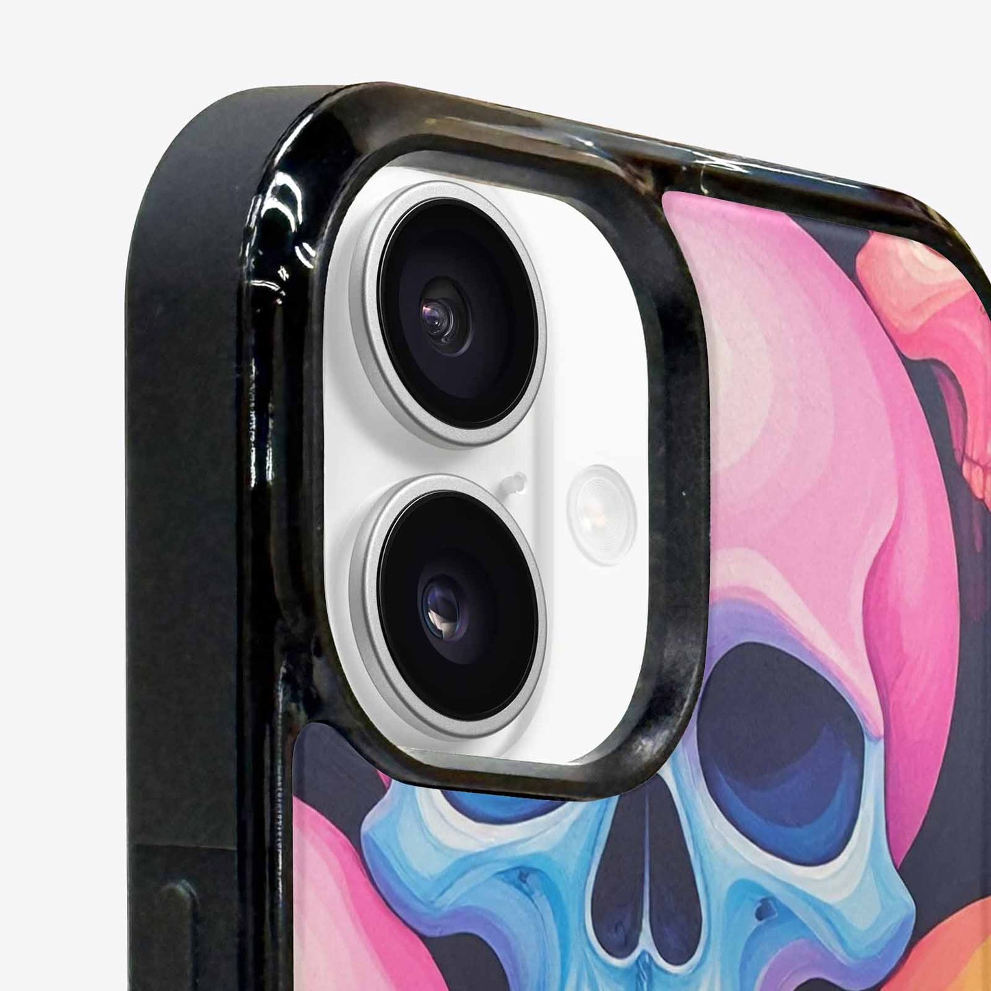 iPhone 16 Case — Dripping Candy Skulls, Custom Phone Case