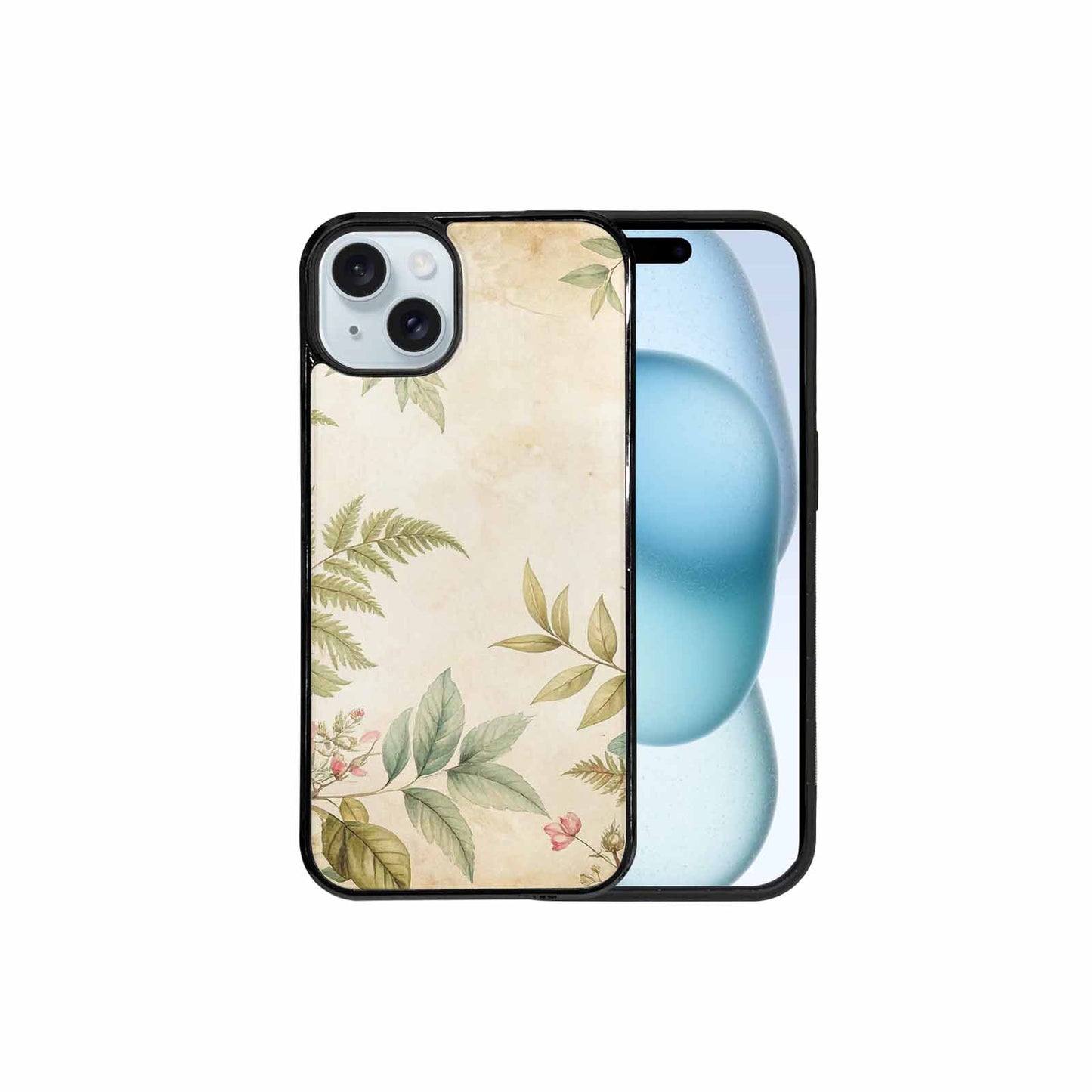 iPhone 15 Plus Case — Vintage Botanical Art Pattern, Original Design Phone Case
