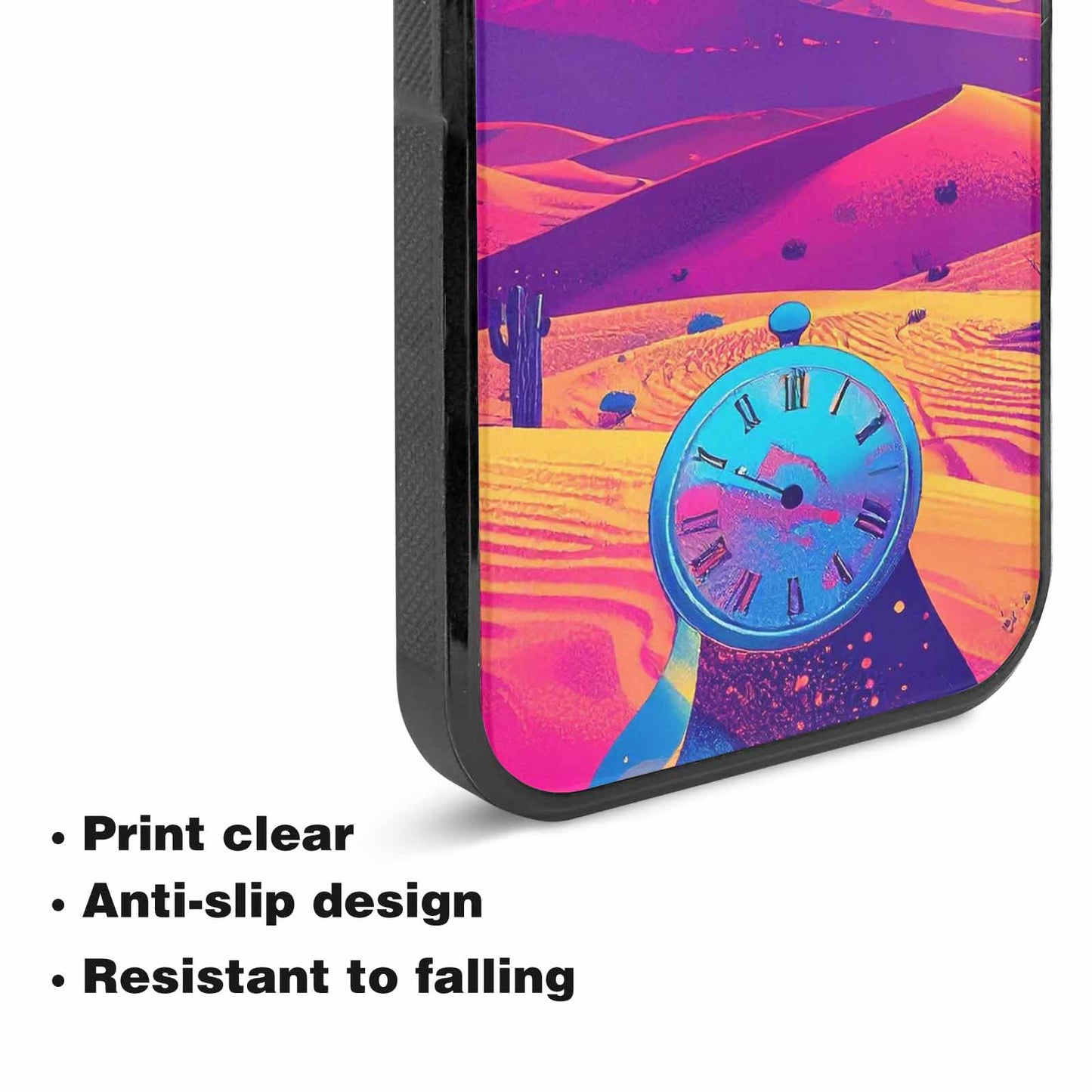 iPhone 15 Plus Case — I Surrealist Dreamscape Pattern Melting Clocks, Customized Protective Case