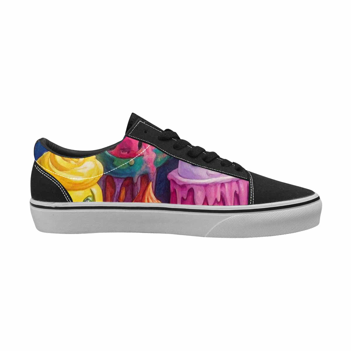 WOMEN'S Melting Ice Cream Monster Lace-Up Canvas Dreamcore Shoes