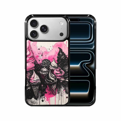 iPhone 17 Pro Max Case — Black &amp; Pink Ink Original Art, Custom Print Case Cover