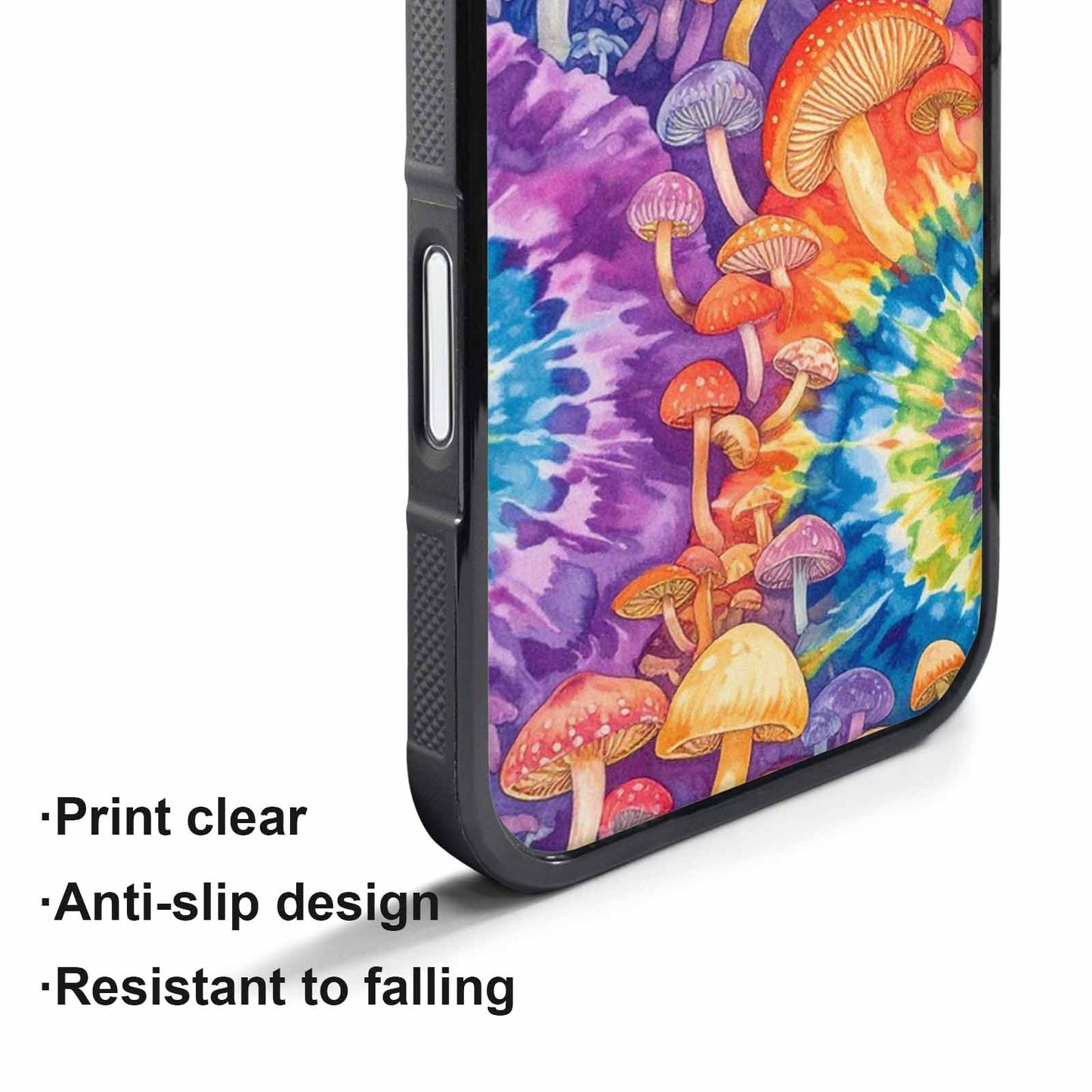 iPhone 17 Pro Case — Mushrooms Tie Dyemushrooms Pat Ikp Tie, Custom Print Case Cover
