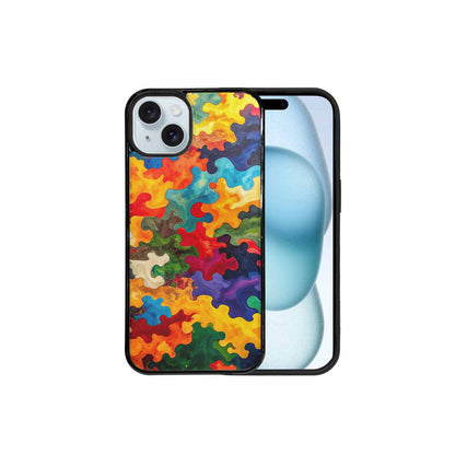 iPhone 15 Plus Case — Camo Patches Full Color Vibrant Camo, Personalized Phone Case