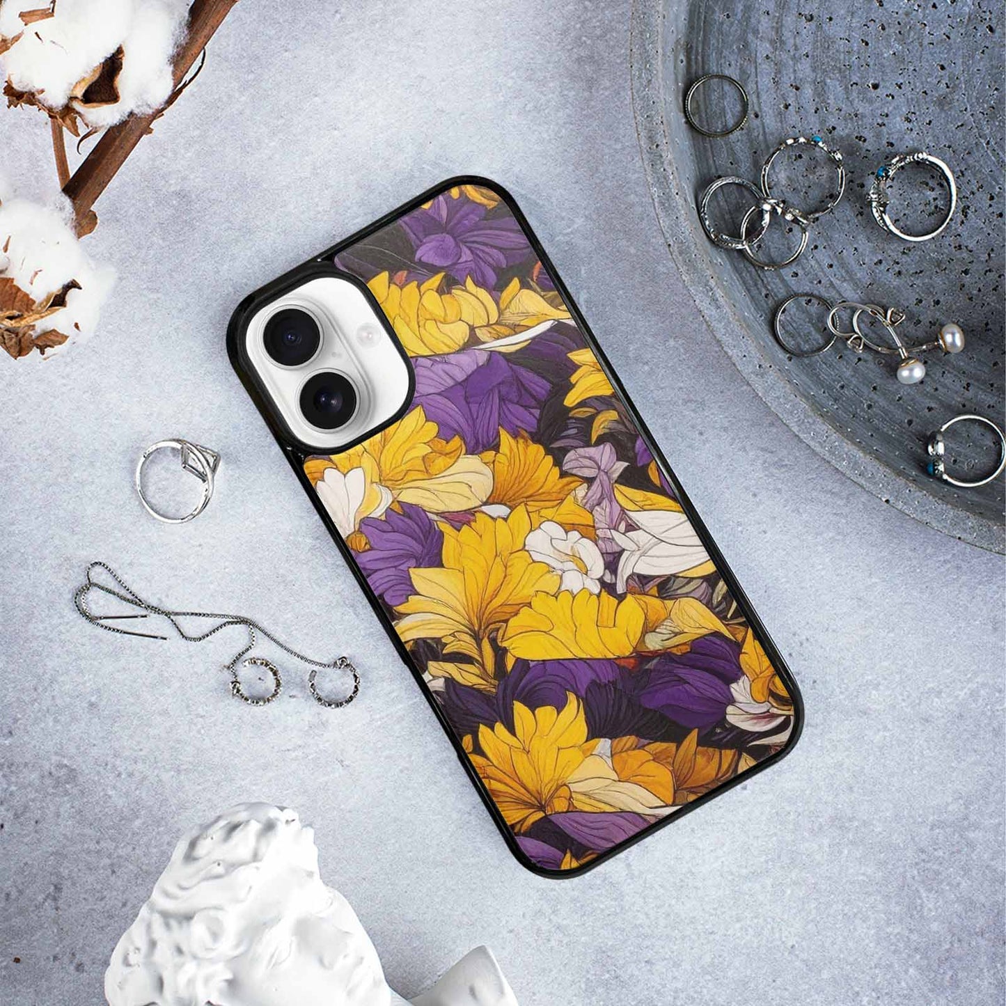 iPhone 16 Plus Case — Nonbinary Flag Color Theme Small Rainbow, Customized Protective Case
