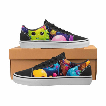 WOMEN'S Ice Cream Monsters  Lace-Up Canvas Cottagecore Sneakers
