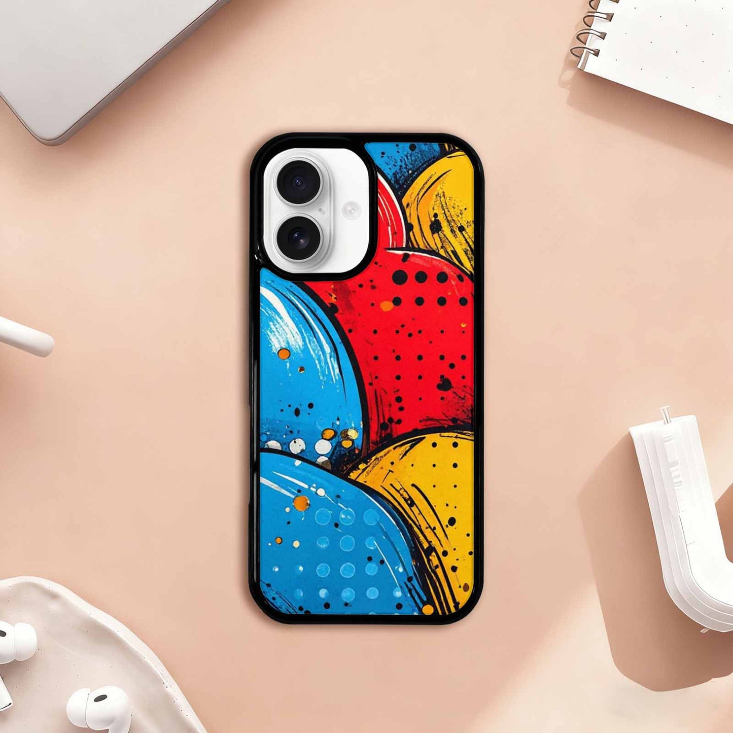 iPhone 17 Case — Small Comic Book Halftone Original Art, Custom Art Phone Cover