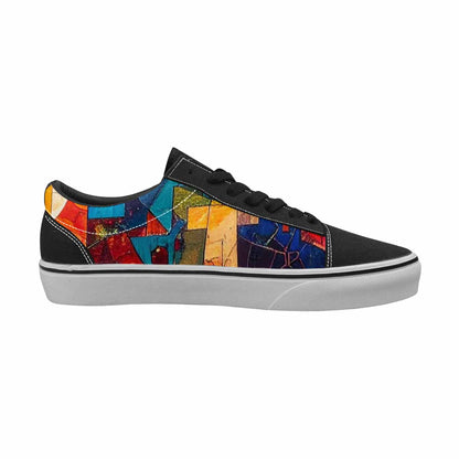 WOMEN'S Faith Cross Lace-Up Canvas Melting Art Sneakers