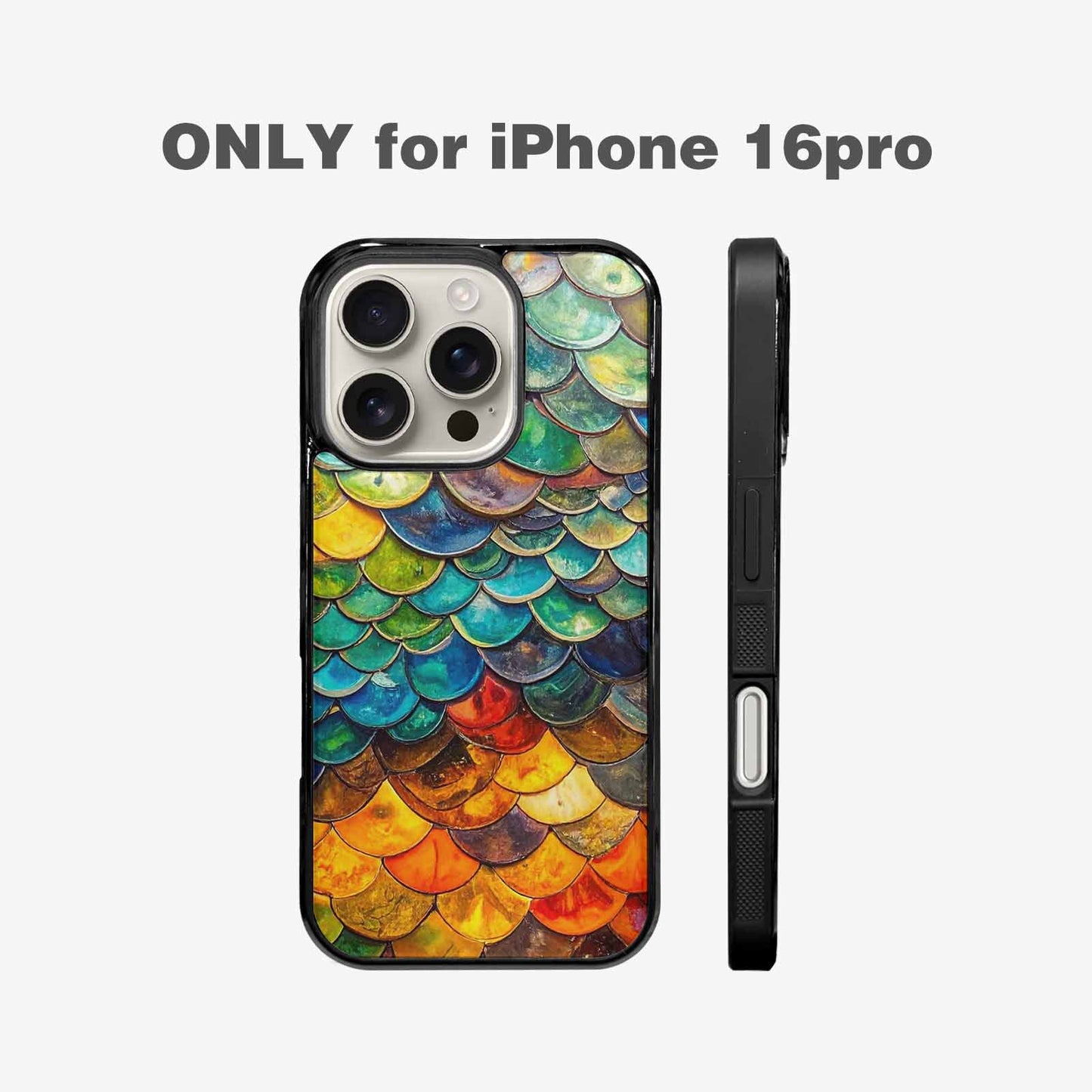 iPhone 16 Pro Case — Reptile Scale Full Color Vibrant Reptile, Custom Designed Case Cover