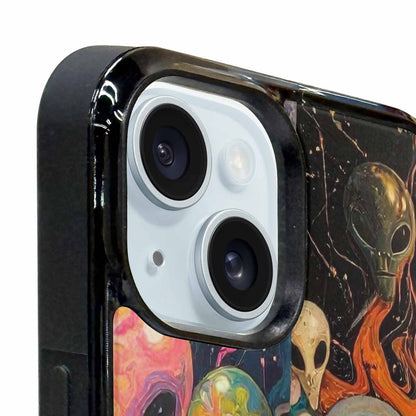iPhone 15 Plus Case — Aliens Marblealiens Pattern Onb, Custom Art Phone Cover