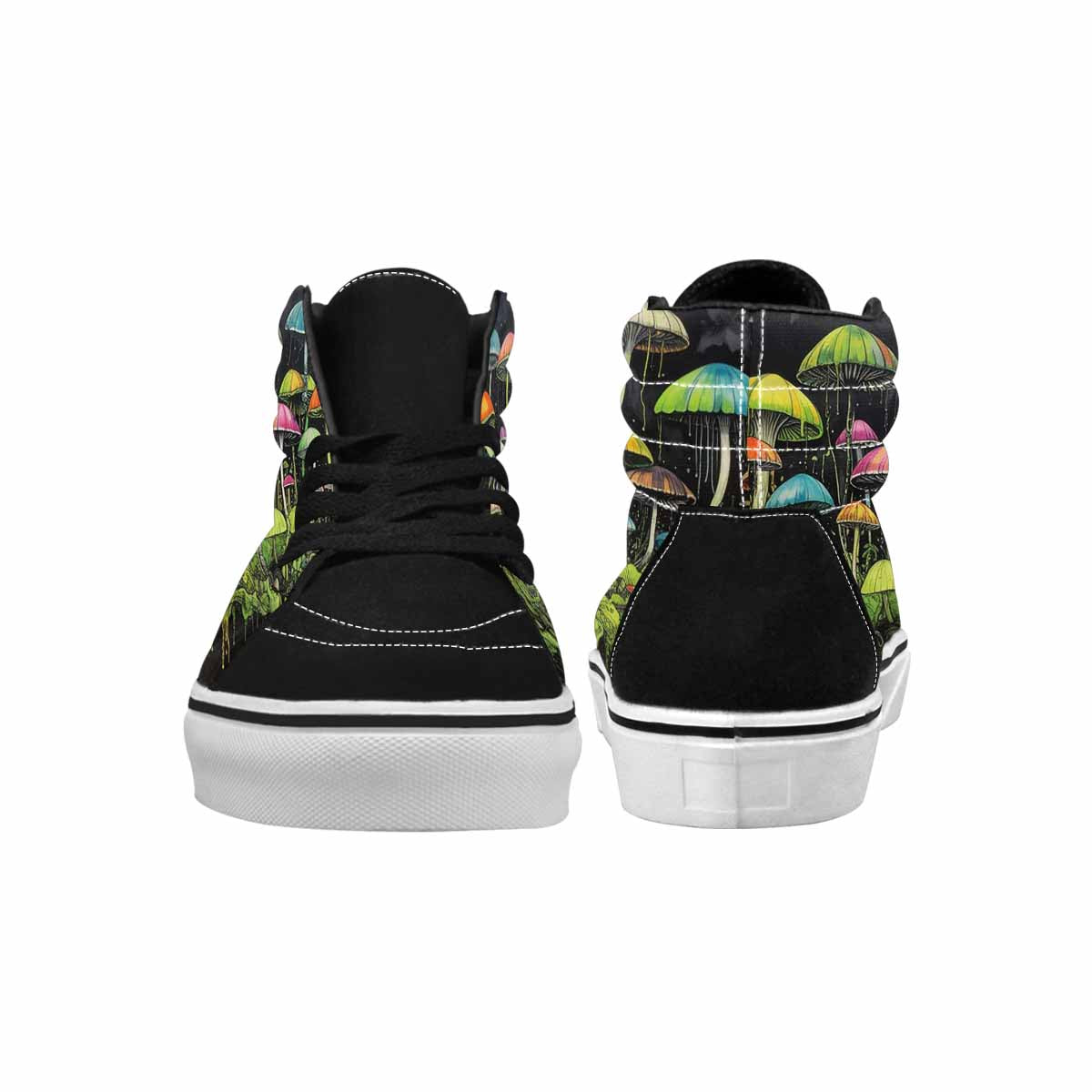 MEN'S Rainbow Drip Mushrooms High Top Canvas Aesthetic Custom Shoes