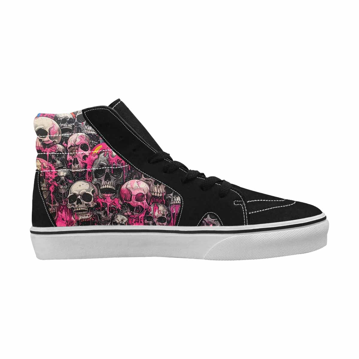 MEN'S Rainbow From Skull S High Top Canvas Wallpaper Art Sneakers