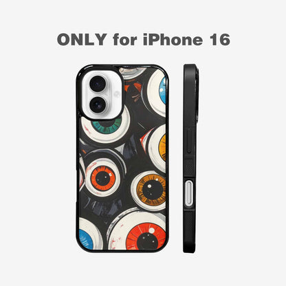 iPhone 16 Case — Googly Cartoon Eyeballs, Custom Art Phone Cover