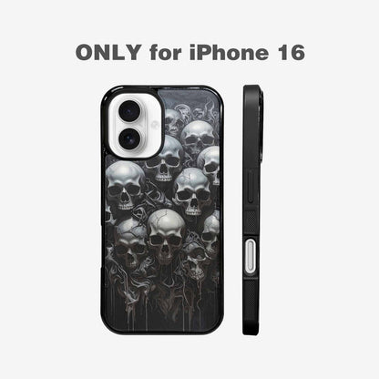 iPhone 16 Case — Grey Dark Black And Grey Tones, Custom Printed Phone Case