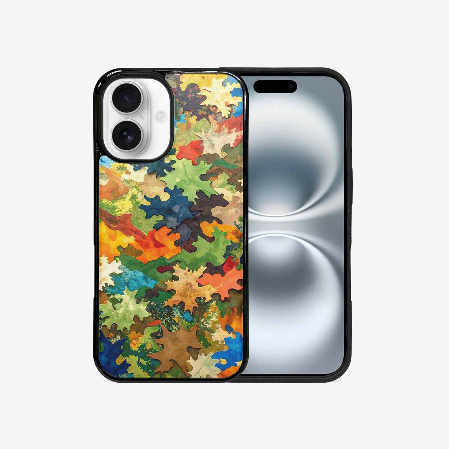 iPhone 16 Case — Camo Patches Full Color Vibrant Camo, Custom Print Case Cover
