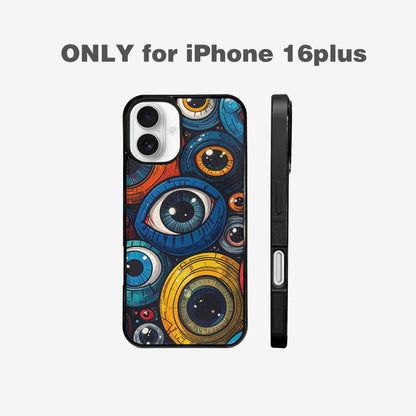iPhone 16 Plus Case — Cartoon Eyeballs, Custom Art Phone Cover
