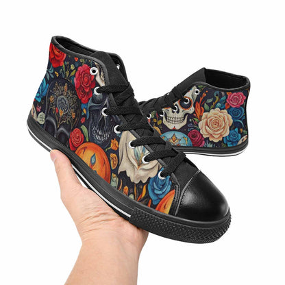 WOMEN'S Skull High Top Canvas Vivid Shoes
