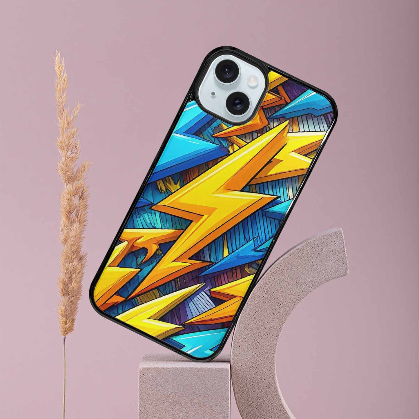 iPhone 15 Plus Case — Lightning Bolt Storm Pattern Hundreds Of, Unique Phone Case Design