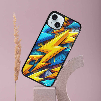 iPhone 15 Plus Case — Lightning Bolt Storm Pattern Hundreds Of, Unique Phone Case Design