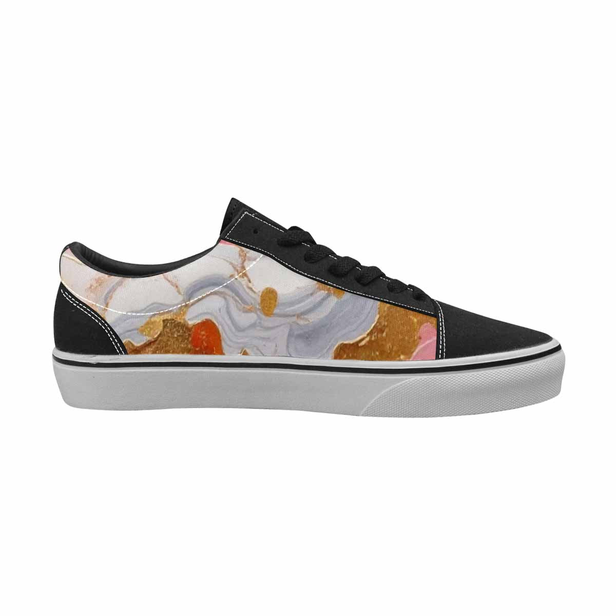 WOMEN'S Marble Vein Lace-Up Canvas Dreamcore Custom Shoes