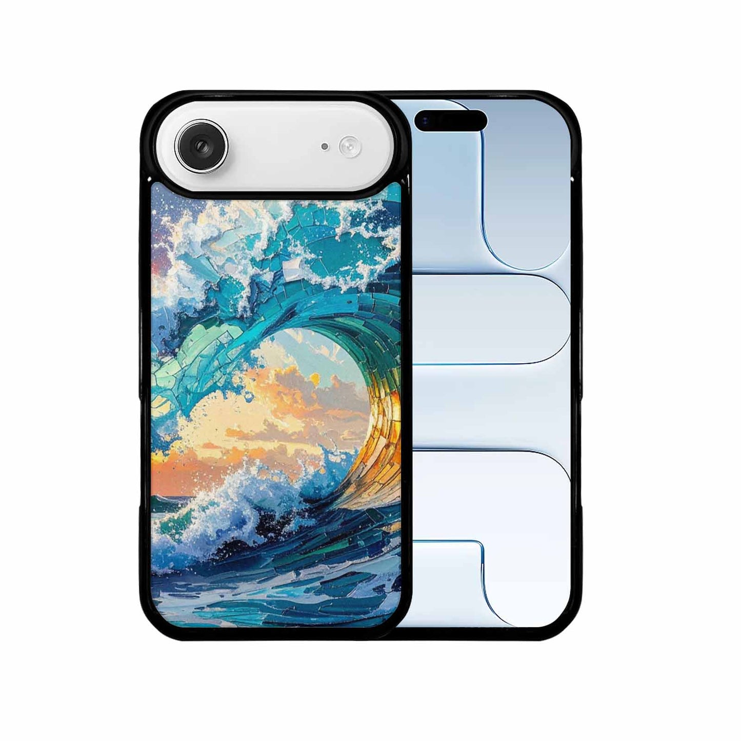 iPhone 17 Air Case — Wave Crest Splash Wave Crest Watercolor, Personalized Phone Case