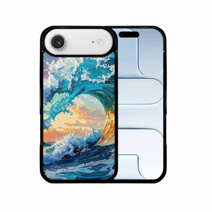iPhone 17 Air Case — Wave Crest Splash Wave Crest Watercolor, Personalized Phone Case