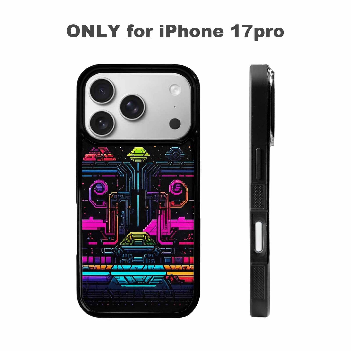 iPhone 17 Pro Case — Retro Pixel Art Pattern Bit Retro, Personalized Phone Case