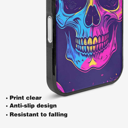 iPhone 16 Plus Case — Pride Flag Skulls Seamless Pattern Vibrant, Personalized Phone Case