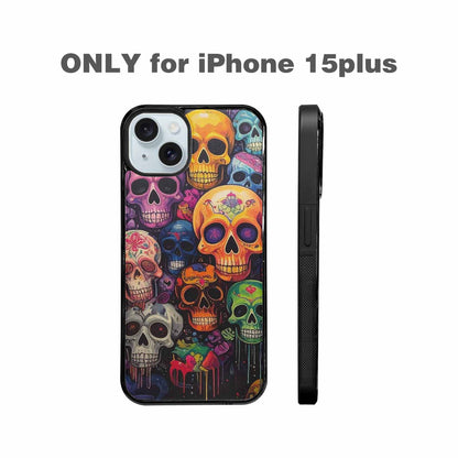 iPhone 15 Plus Case — Skulls General Skulls Pattern, Custom Printed Phone Case