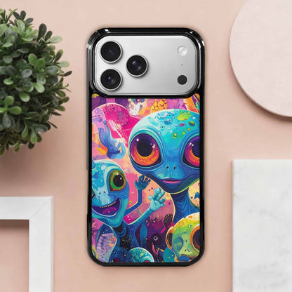 iPhone 17 Pro Max Case — Cartoon Alien Characters Alien Scifi, Custom Art Phone Cover