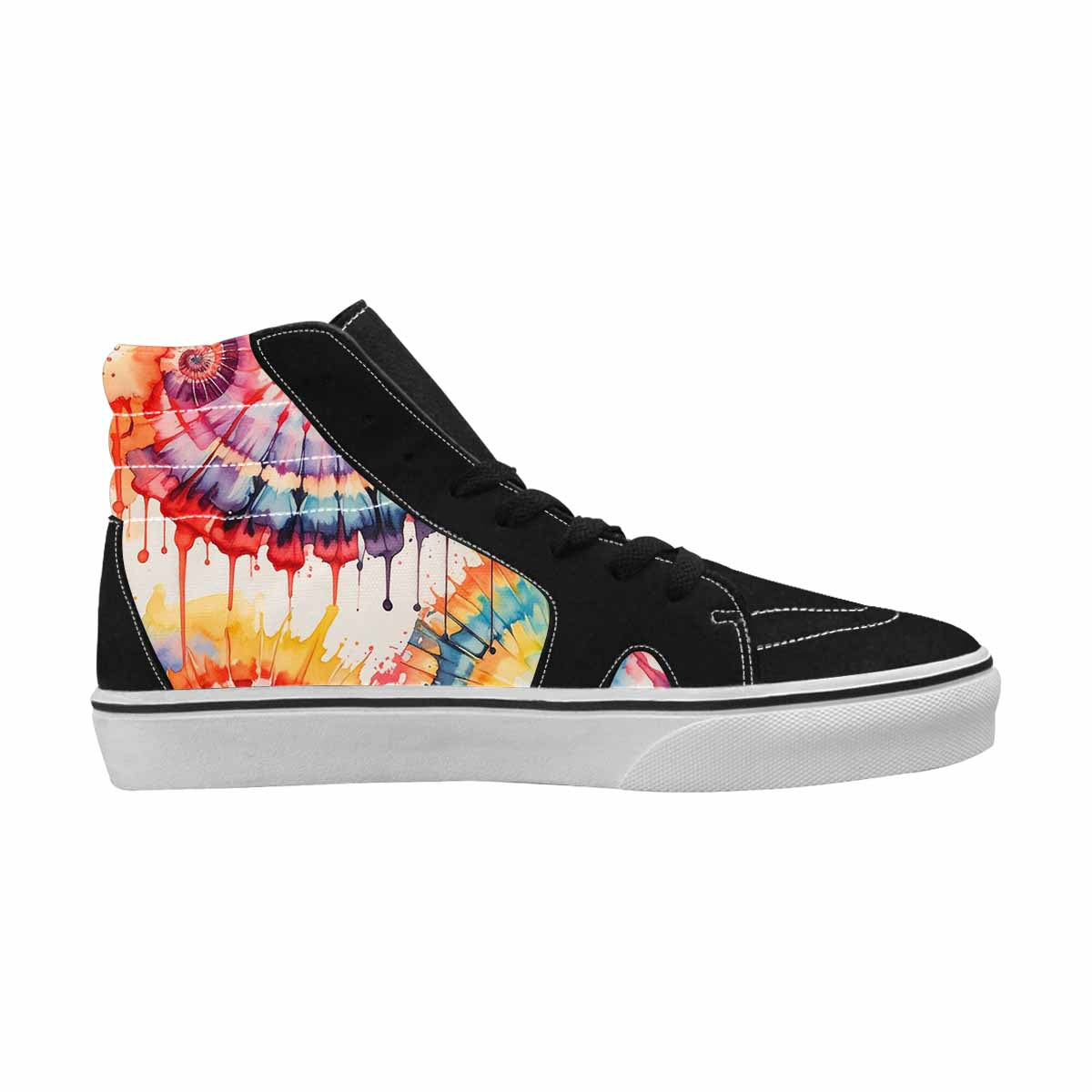 MEN'S Tie High Top Canvas Grunge Custom Shoes